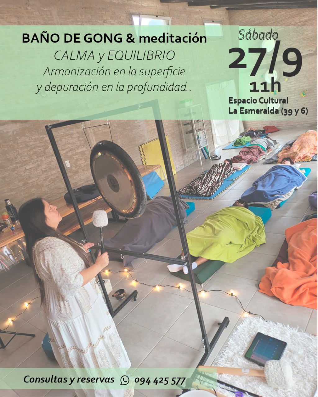 Baño de Gong & meditación en La&nbsp;Esmeralda