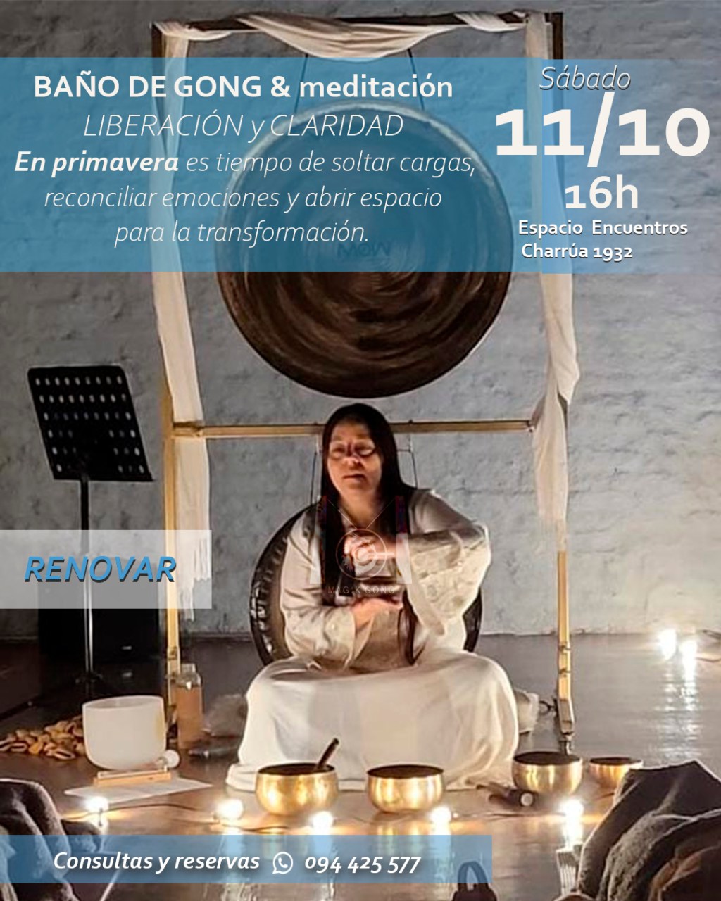 11 de octubre – “Liberación y claridad” | Baño de Gong &&nbsp;meditación